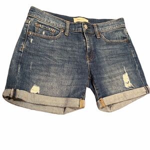 GAP Jean 5”Shorts Sz 24 Distressed Cuffed Leg